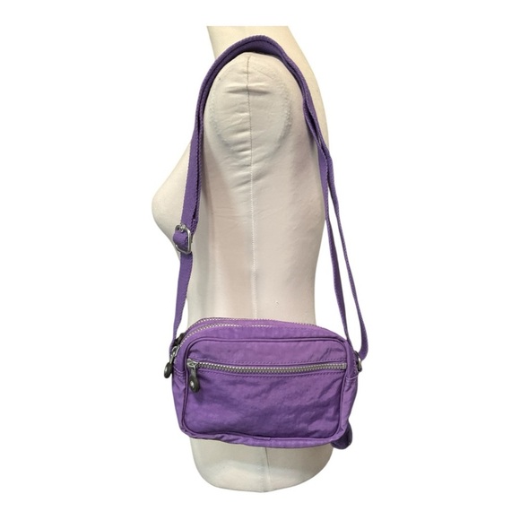 Kipling Purple Small Crossbody Bag Double Zip w Adjustable Strap HB6382 - Picture 2 of 8